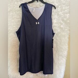 Under Armour NWT Double Double Men’s Reversible Tank Top. Blue/White. Size 2XL